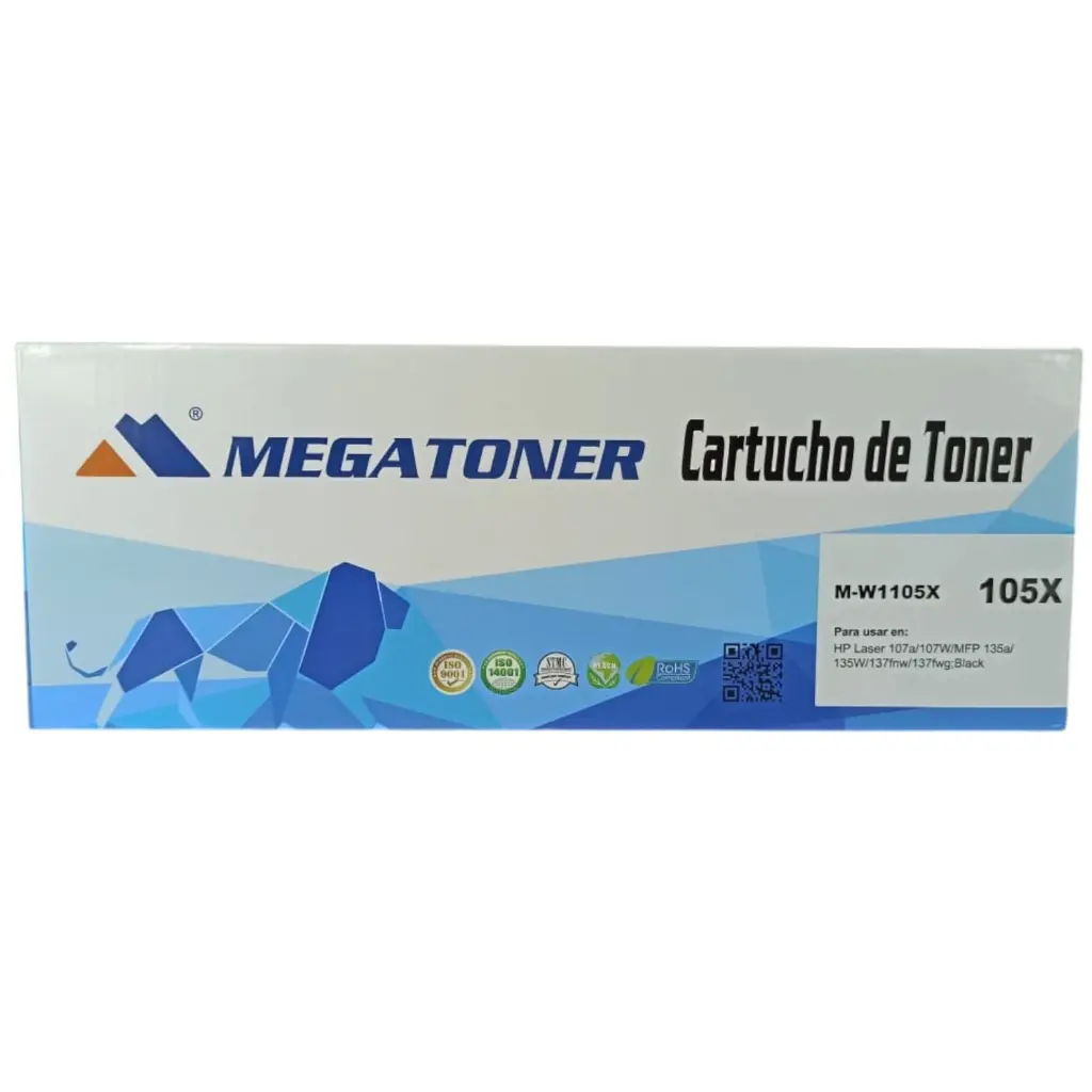 Tóner HP 105X MEGATONER Genérico Negro (M-W1105X) Compatible con HP 107 135 137.webp