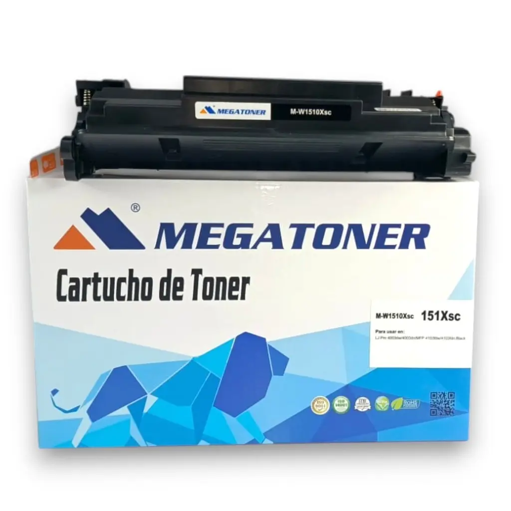 Tóner HP 151X Negro sin chip W1510X Compatible con HP 4003, 4103 | Megatoner