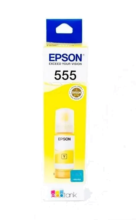 [215104] Botella de Tinta Epson 555 Amarillo T555420-AL 70 ml  L8160 L8180 | Original