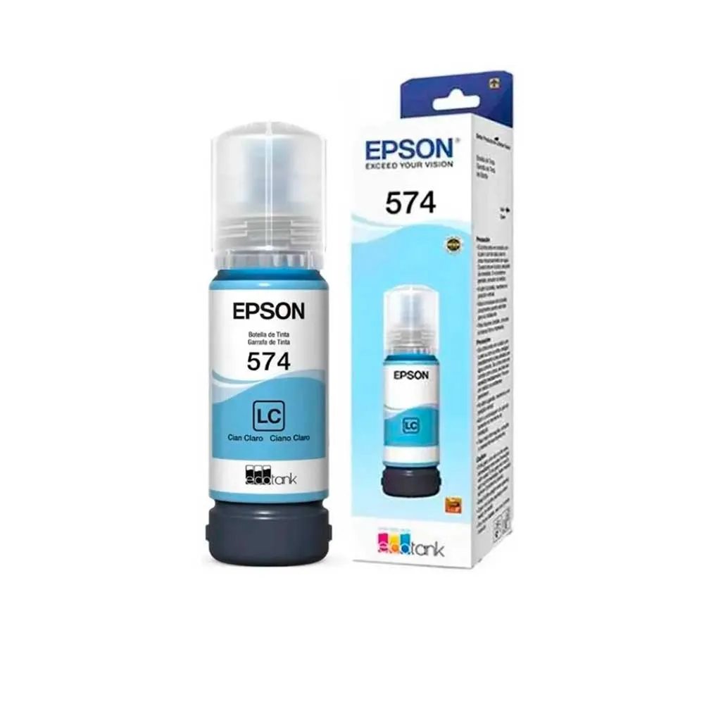 Botella de Tinta Epson 574 Cian Claro T574120 | ORIGINAL