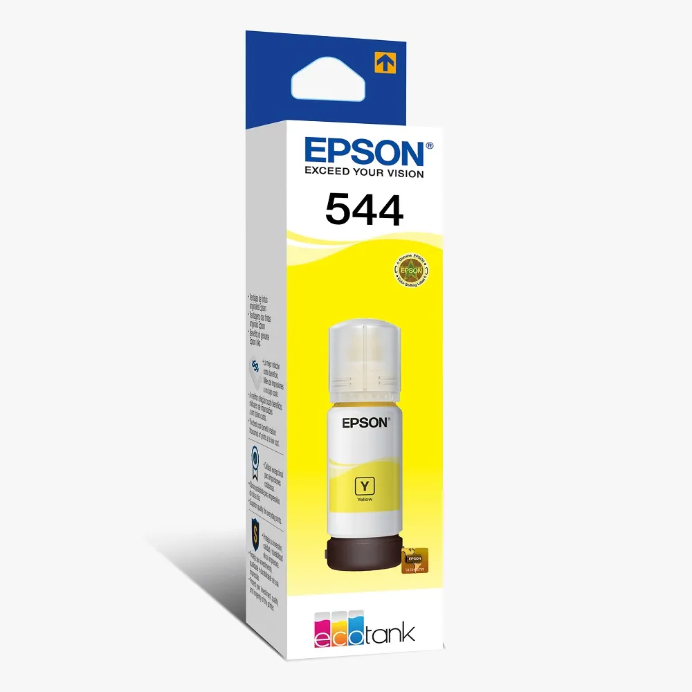 Botella de Tinta Epson 544 Amarilla (T544420)65 ml L3150 L3110 L3160 L5190 | Original