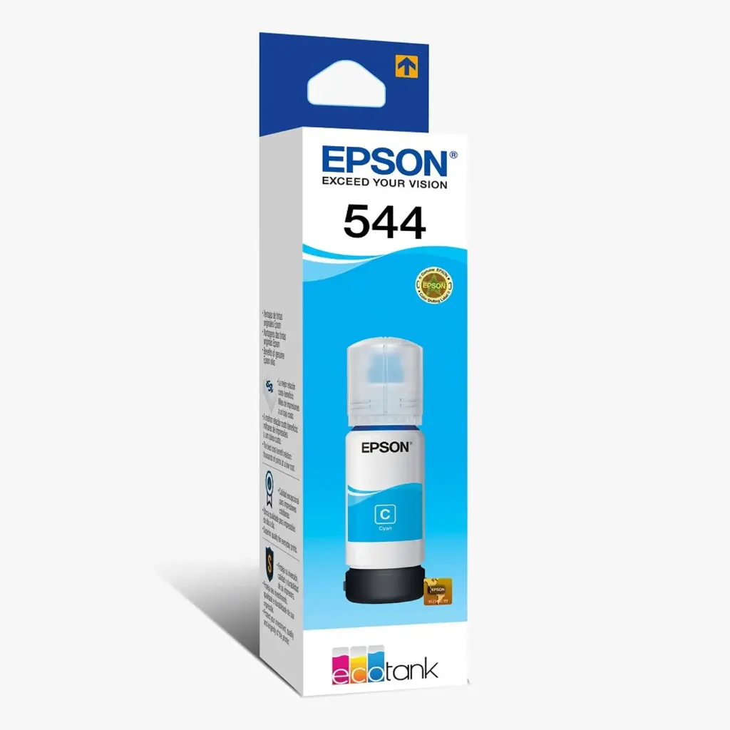 [215022] Botella de Tinta Epson 544 Cian T544220 65 ml  L3150 L3110 L3160 L5190 | Original