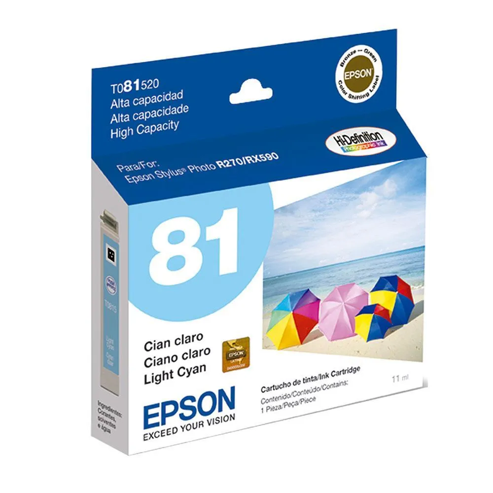Cartucho de Tinta Epson 81 Cian Claro T081520 | Original