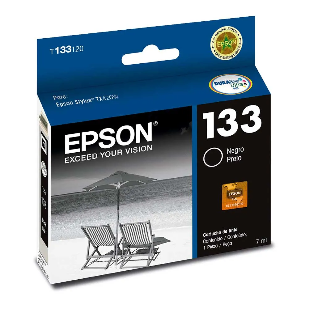 [215056] Cartucho de Tinta Epson 133 Negro T133120 | Original