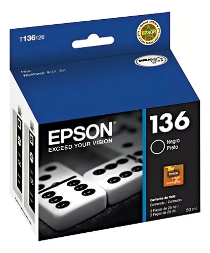 [215051] Cartucho de Tinta Epson 136 Negro T136126 | Original