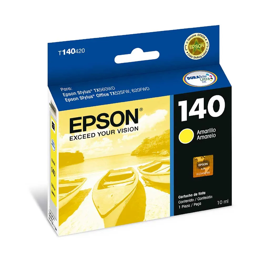 [215047] Cartucho de Tinta Epson 140 Amarillo T140420 | Original