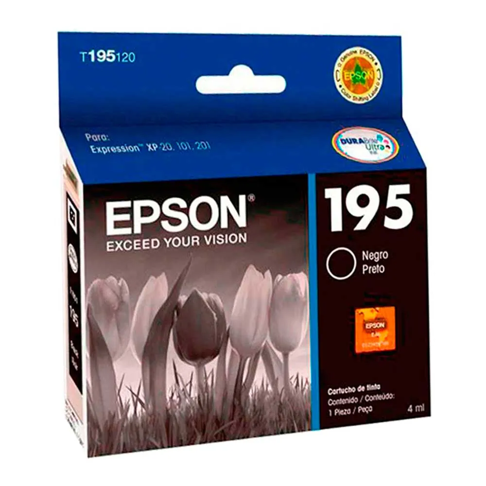 [215046] Cartucho de Tinta Epson 195 Negro T195120 | Original