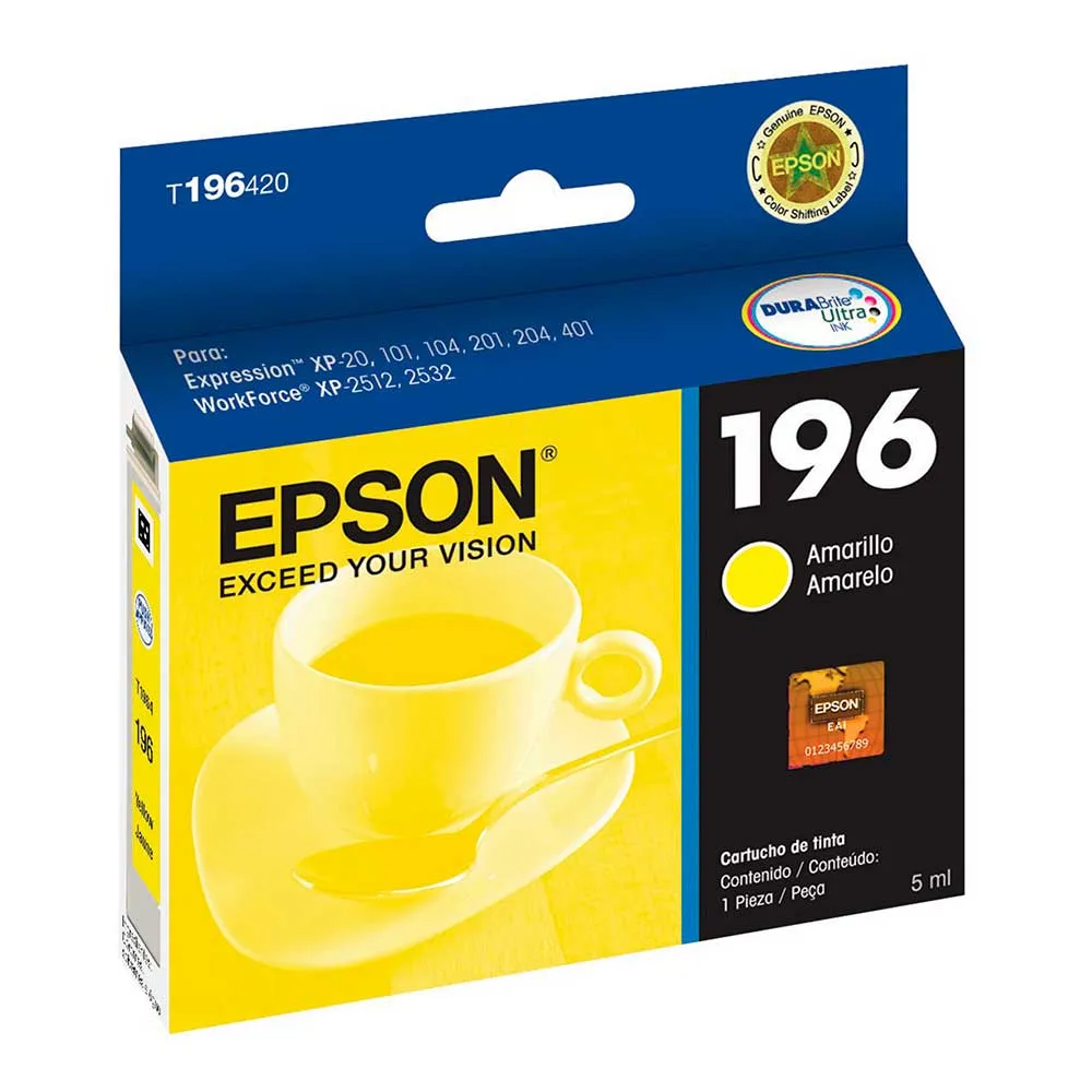 [215039] Cartucho de Tinta Epson T196420 Yellow | Original