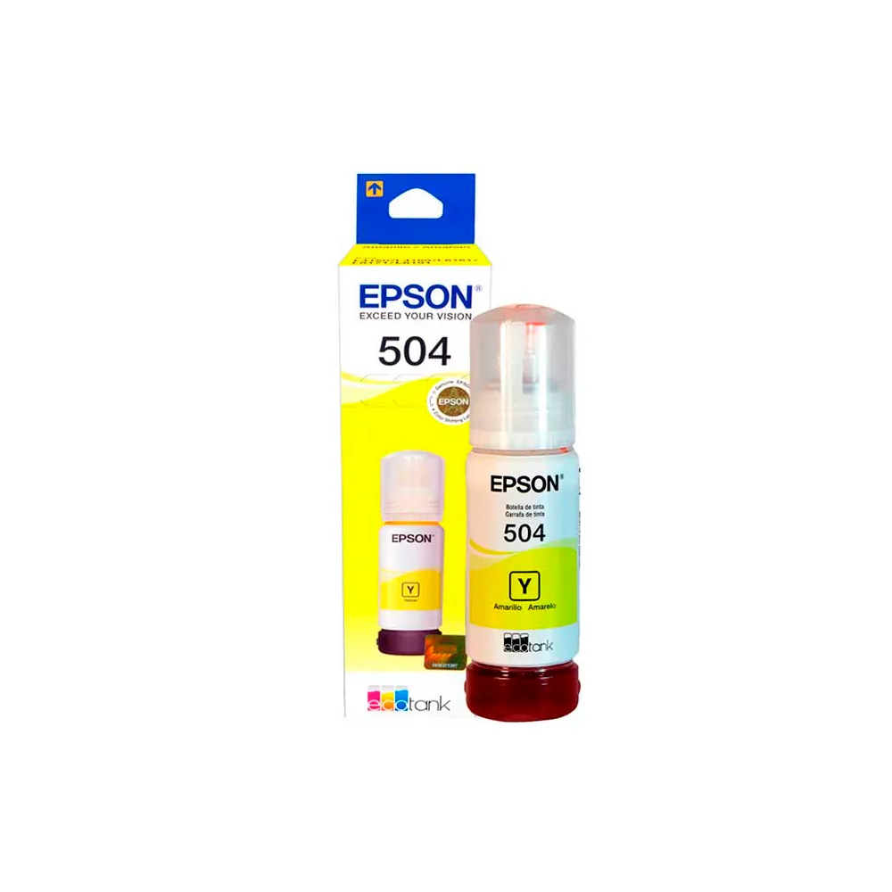 [215030] Botella de Tinta Epson 504 Amarillo T504420 | Original