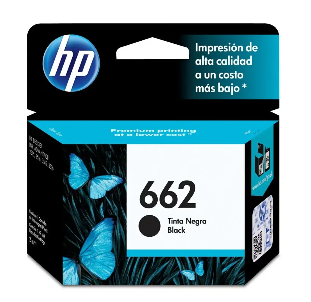 Cartucho de Tinta HP 662 Black (CZ103AL) - Original