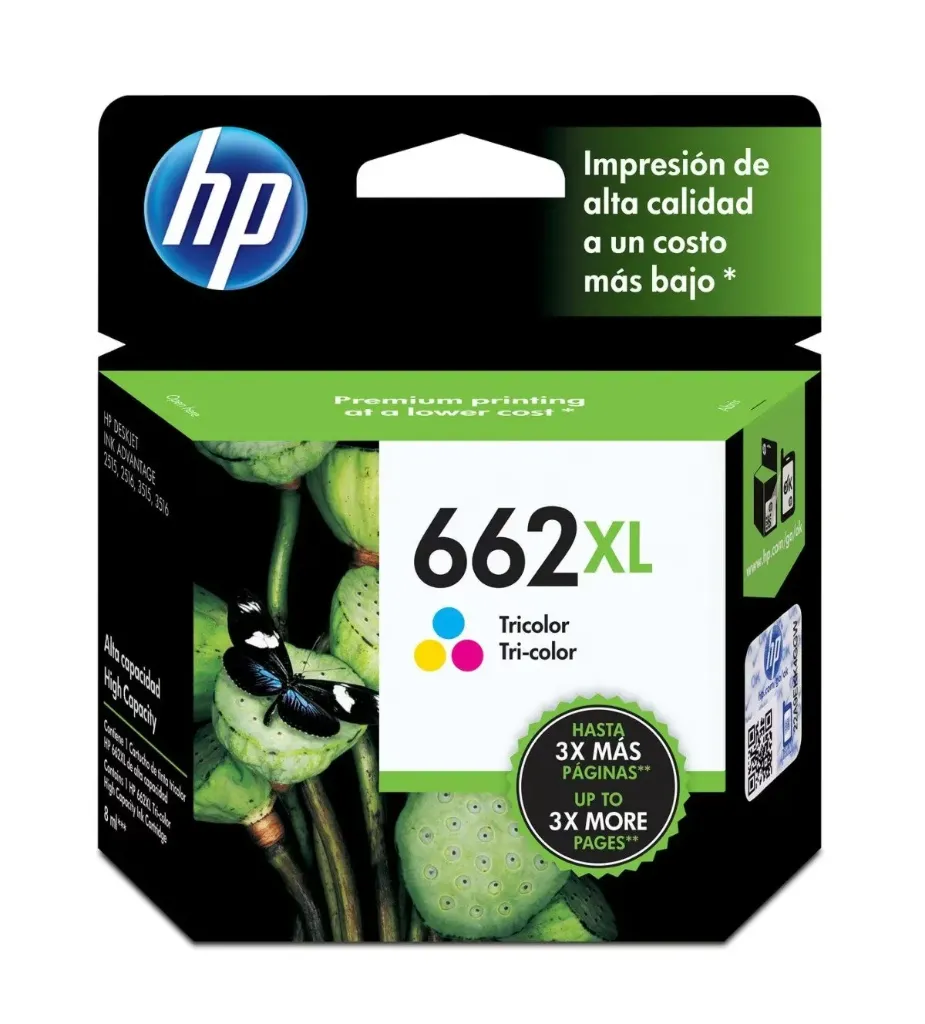 [211041] Cartucho de Tinta HP 662XL Tricolor (CZ106AL) | Original