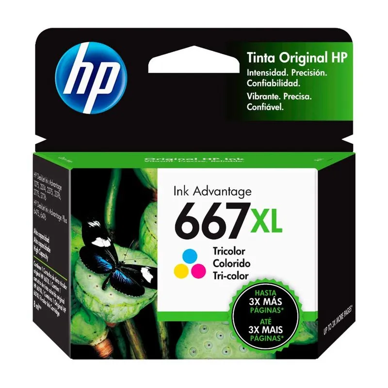 [211052] Cartucho de Tinta HP 667XL Tricolor (3YM80AL) | Original