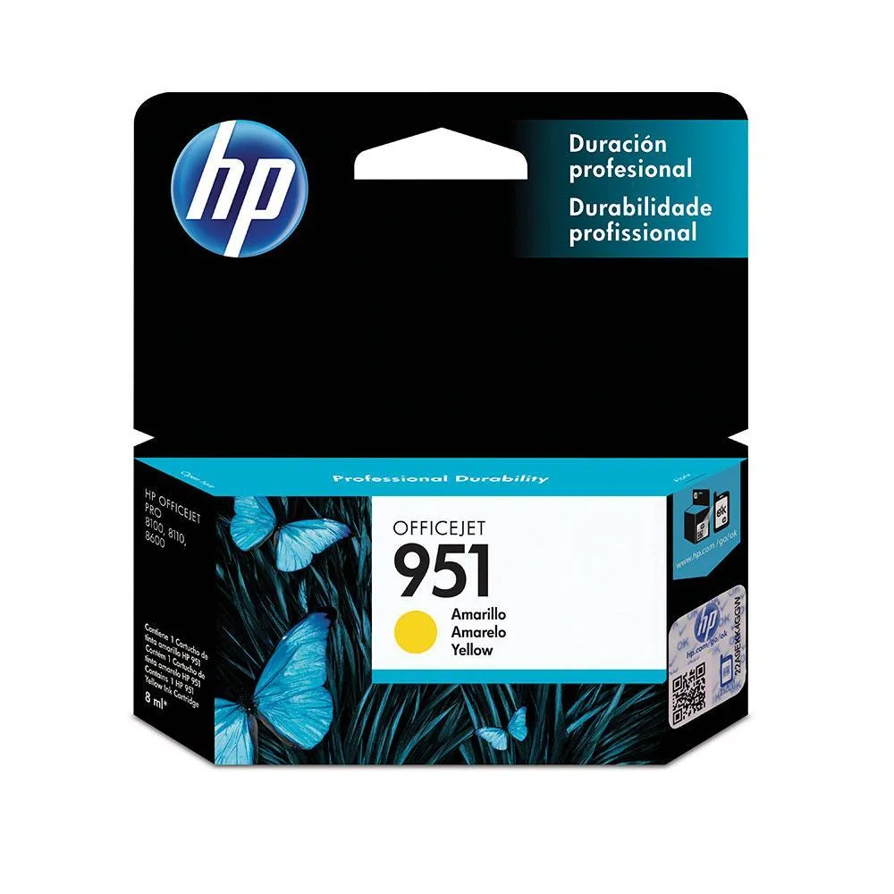 [211143] Cartucho de Tinta HP 951 Yellow (CN052AL) | Original