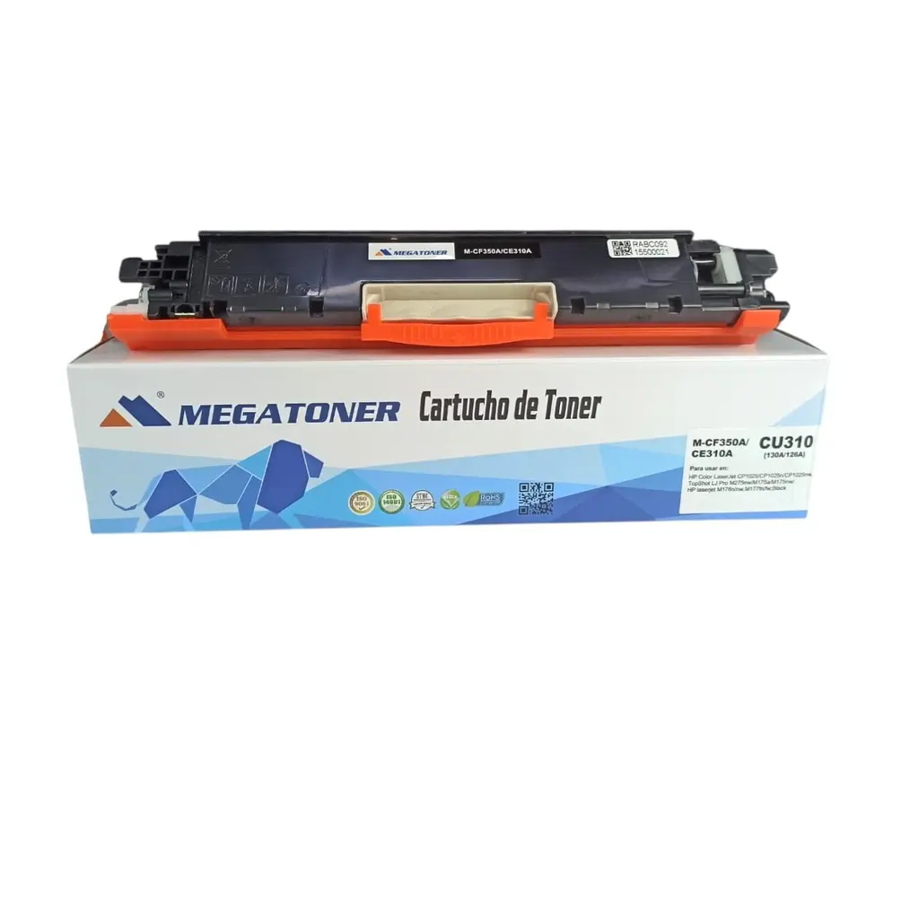 Tóner HP 130A/126A Negro Con Chip CF350A/CE310A Compatible con HP M176, M177 | Megatoner