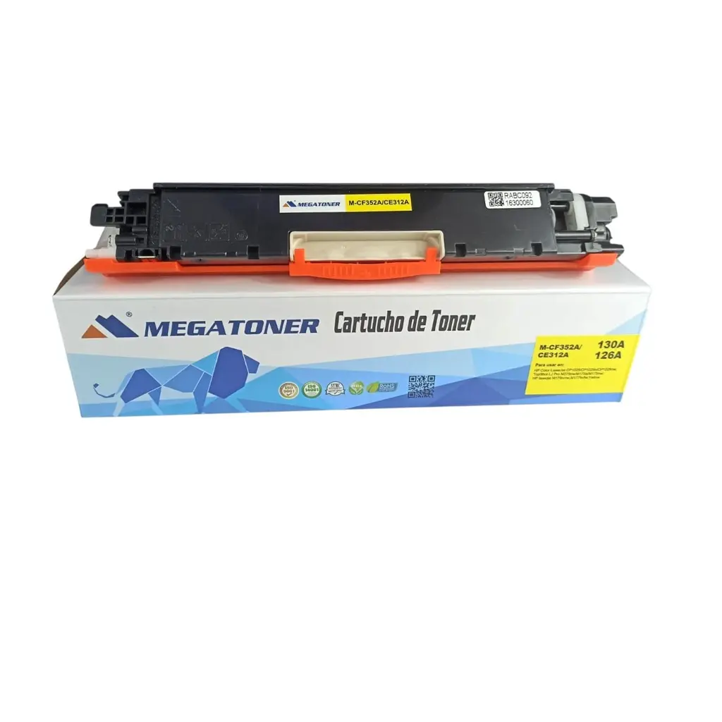 [121128] Tóner HP 130A/126A Amarillo CF352A/CE312A Compatible con HP M176, M177 | Megatoner