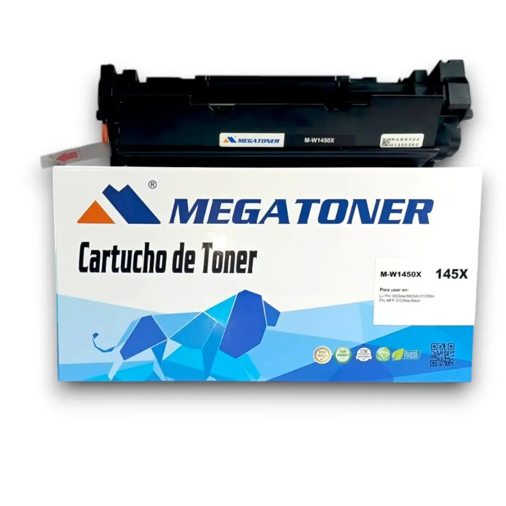 [121216] Tóner HP 145X Negro con chip W1450X Compatible 3003, 3103 | Megatoner