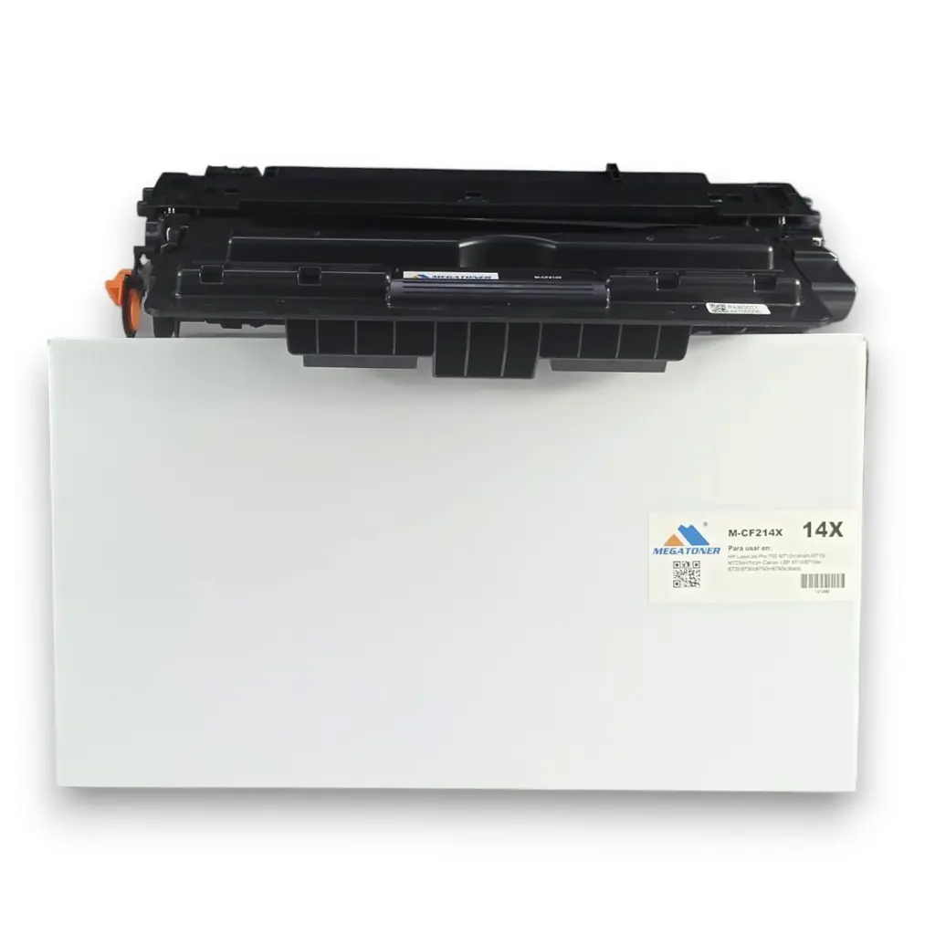 [121099] Tóner HP 14X Negro CF214X Compatible con HP LaserJet Pro 700 M712n, HP LaserJet Enterprise M725dn, Canon LBP 8730i | Megatoner