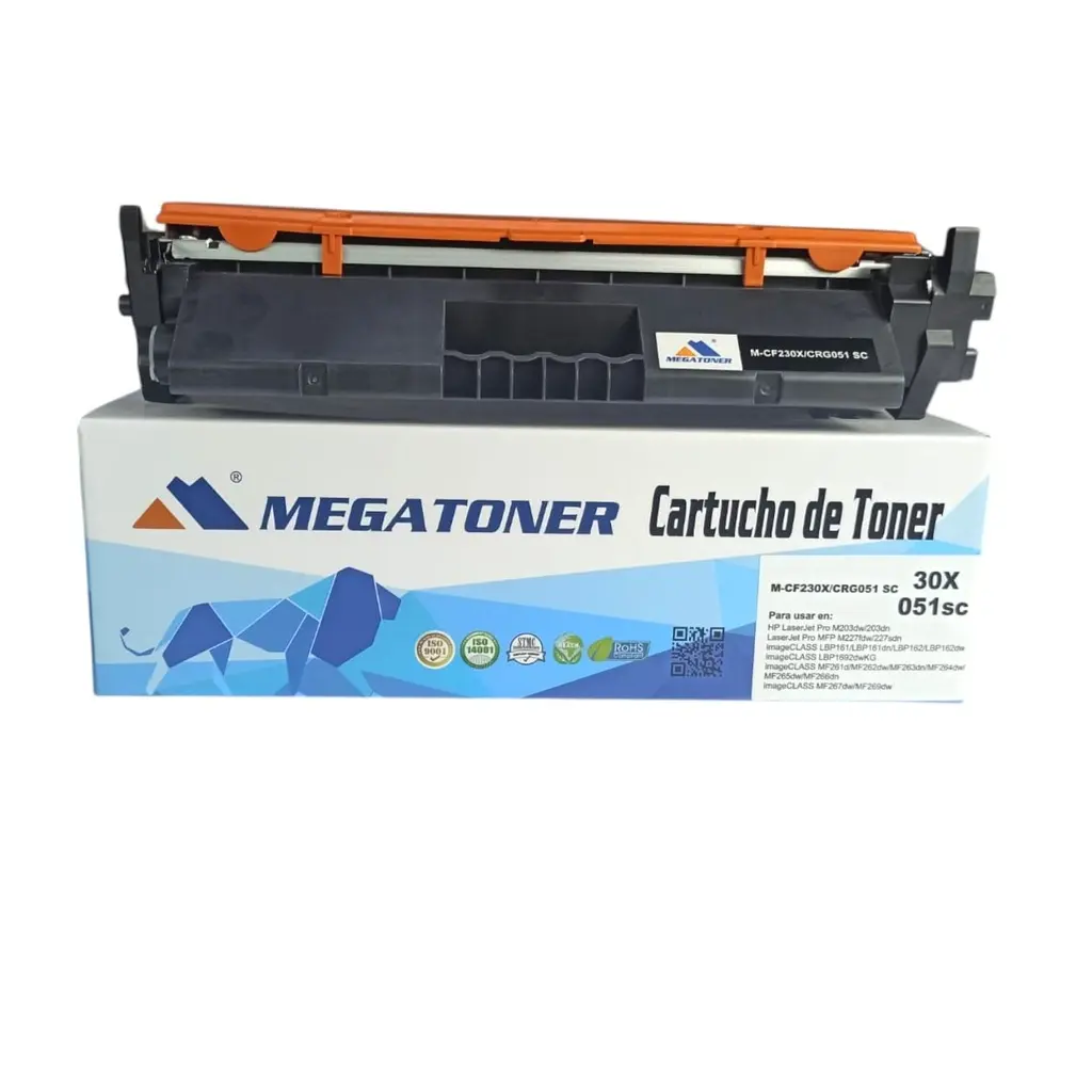[121144] Tóner HP 30X sin chip Negro CF230X Compatible con  
HP M203, M227 | Megatoner