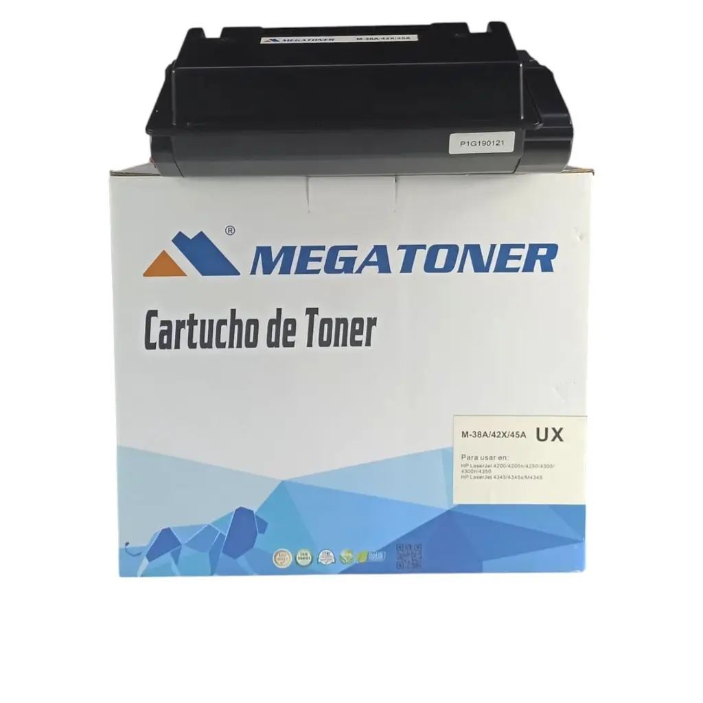 [121007] Tóner HP 38A/42X/45A 38A/42X/45A Compatible con HP 4200, 4240, 4250, 4300, 4345, 4350 | Megatoner