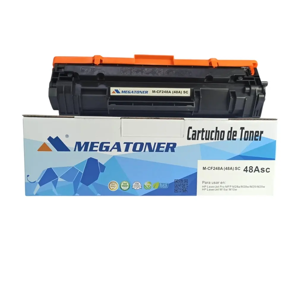 [121207] Tóner HP 48A Negro sin chip CF248A Compatible con HP M15, M28 | Megatoner