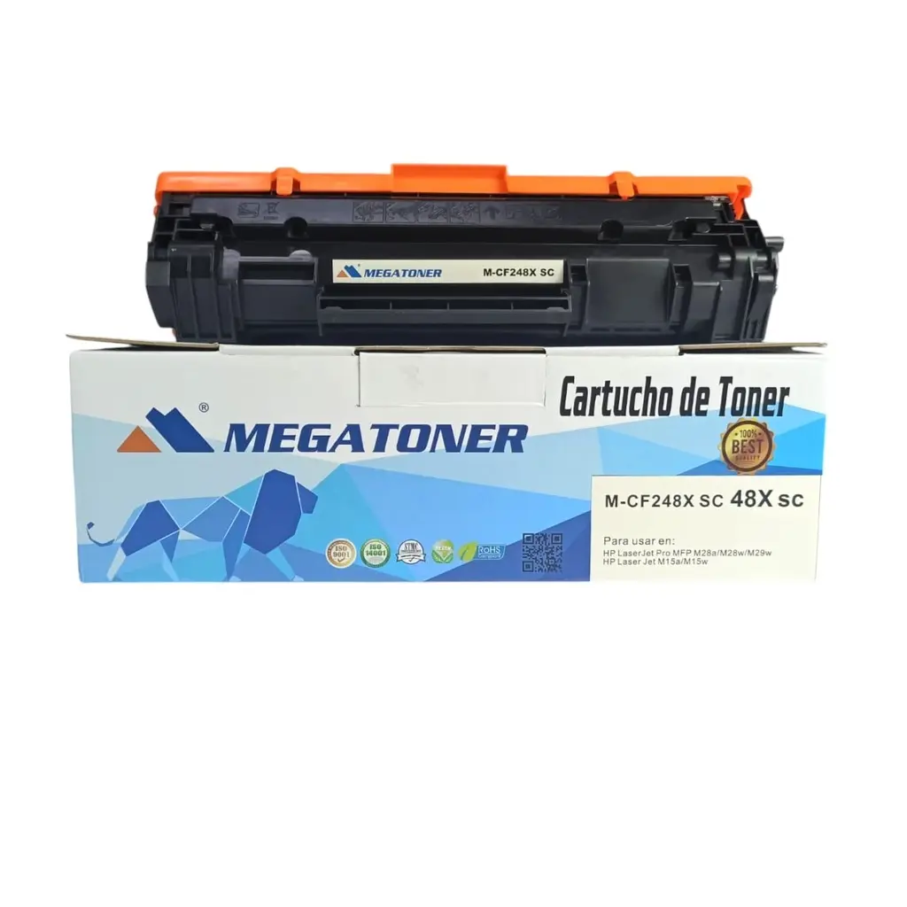 [121169] Tóner HP 48X Sin Chip (CF248X) Compatible con HP M15, M28 | Megatoner
