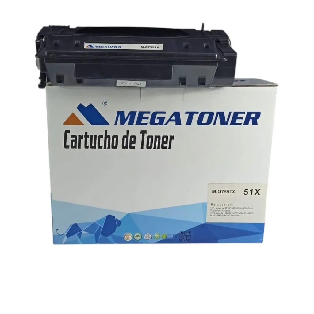 [121013] Tóner HP 51X Negro Q7551X Compatible con HP M3027, M3035, P3004, P3005 | Megatoner