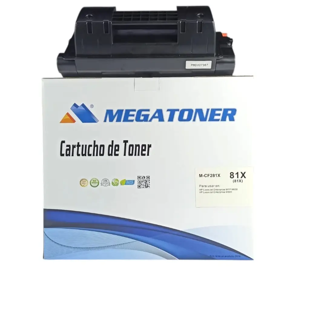 [121112] Tóner HP 81X Negro CF281X Compatible con HP M605, M606, M630 | Megatoner