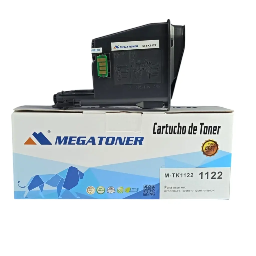 [127011] Tóner Kyocera 1122 MEGATONER Genérico Negro (M-TK1122) Compatible con Kyocera FS-1060 FS-1025 | Megatoner