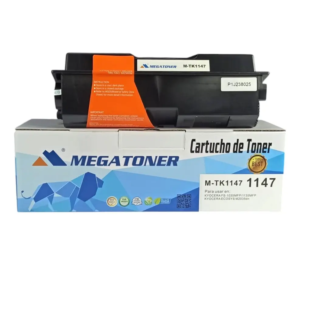 [127004] Tóner Kyocera 1147 Negro TK1147 Compatible con Kyocera FS-1035 FS-1135 M2035 M2535 | Megatoner