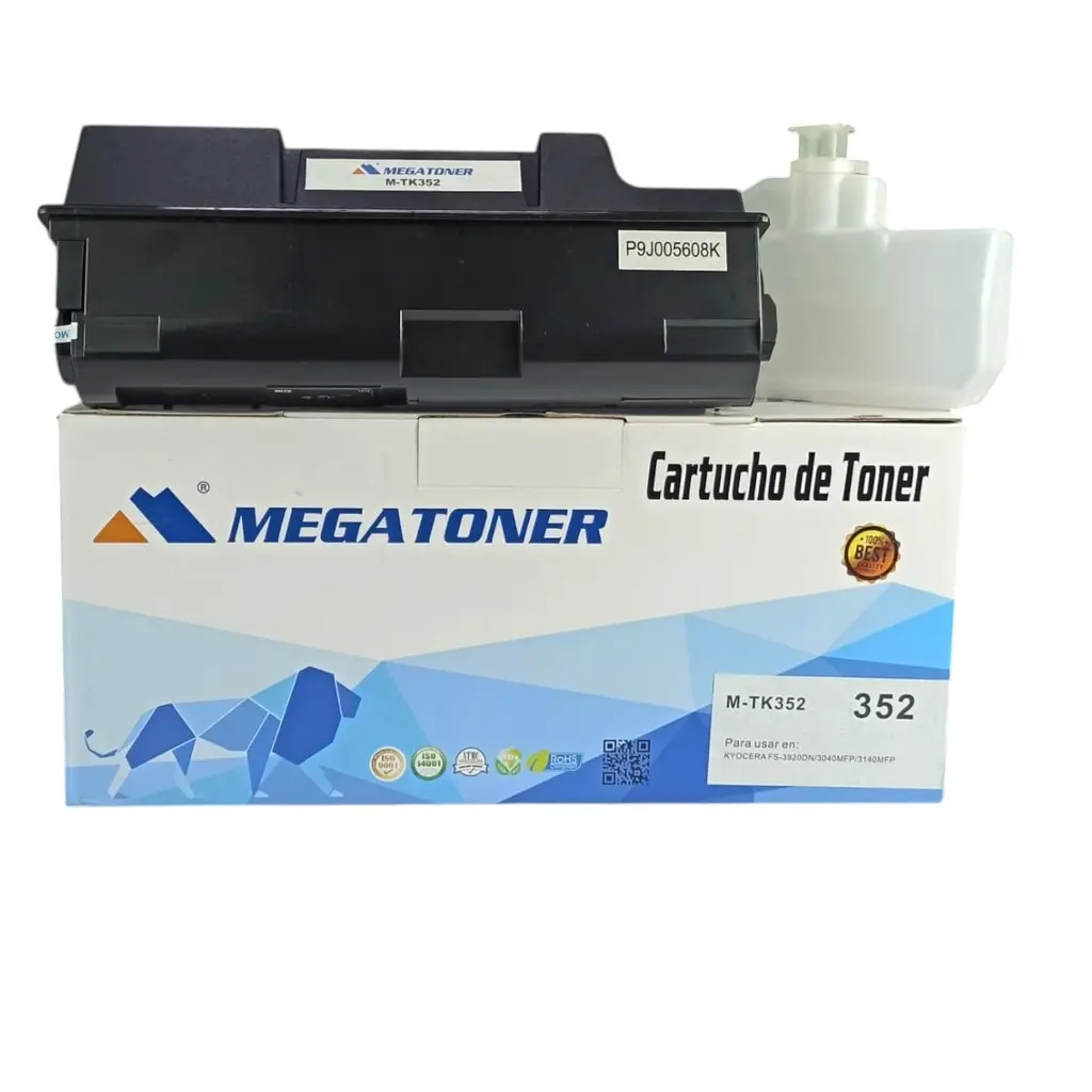 [127013] Tóner Kyocera 352 MEGATONER Genérico Negro (M-TK352) Compatible con Kyocera FS-3920DN 3925DN 3040MFP 3040MFP+ 3140MFP 3140MFP+ 3540MFP 3640MFP | Megatoner