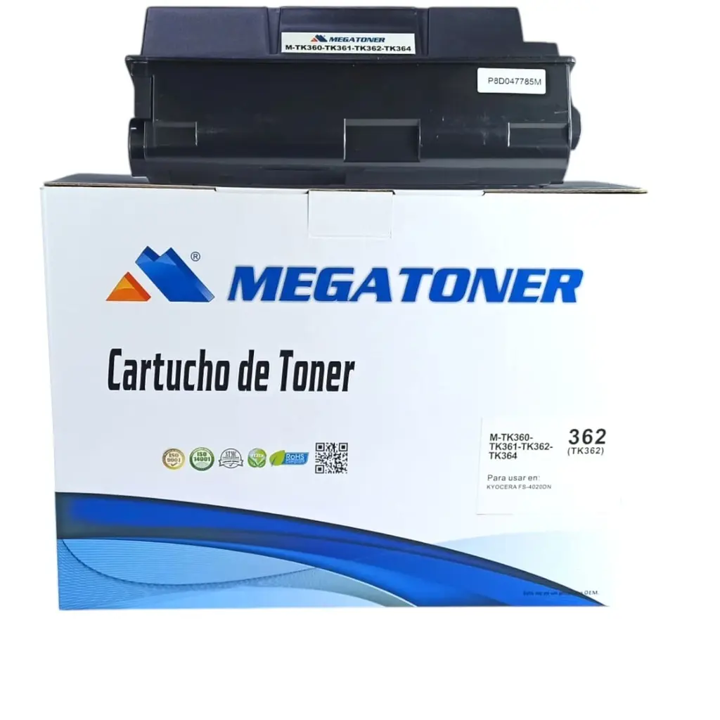 Tóner Kyocera TK-360 TK-361 TK-362 TK-364 Negro Con Chip Compatible con FS-4020 | Megatoner