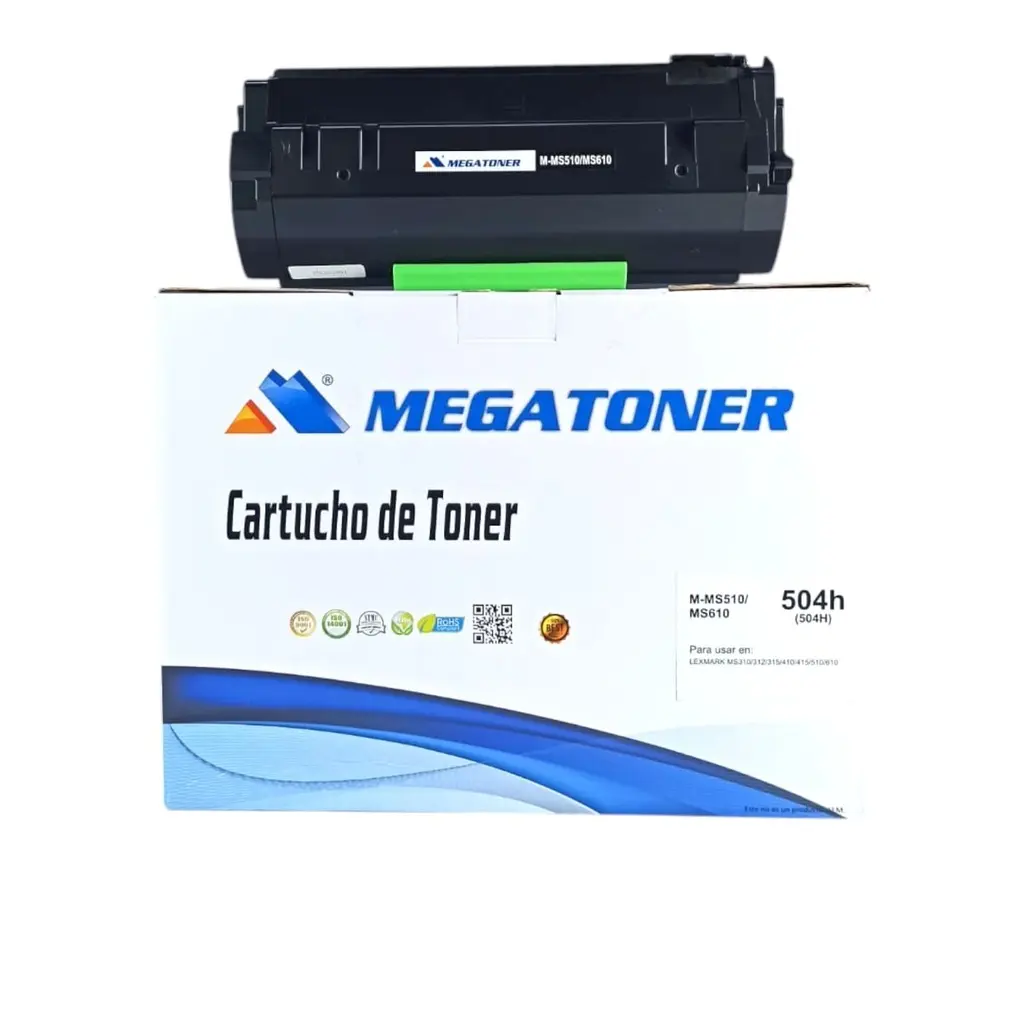 [123002] Tóner Lexmark 504H Negro MS510/MS610 Compatible con Lexmark MS410, MS415, MS510, MS610 | Megatoner