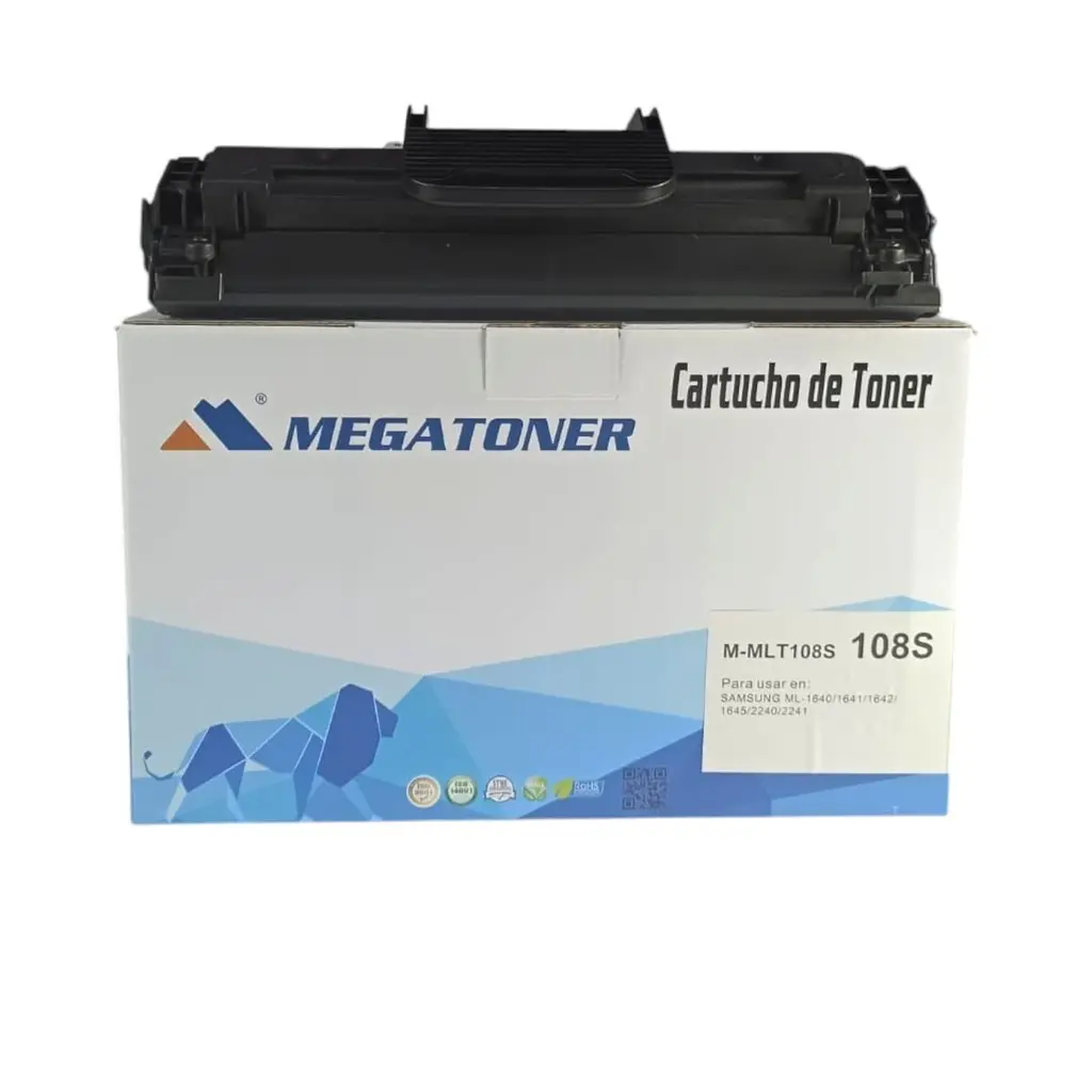 [124003] Tóner Samsung 108S Negro MLTD108S Compatible con Samsung ML 1640, 1641, 2240 | Megatoner