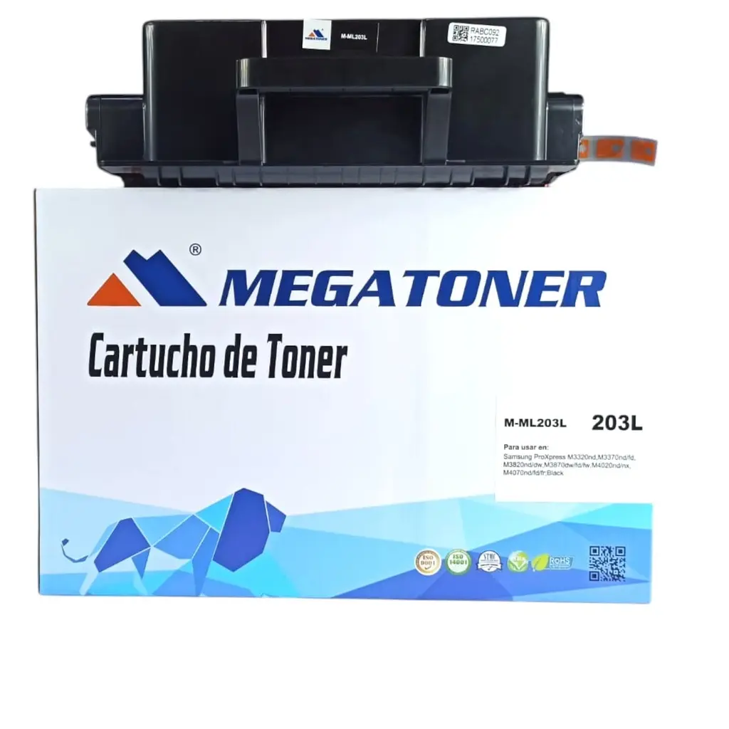 Tóner Samsung 203L (ML203L) Negro Compatible con ML-2010, ML-2510, SCX-4321 | Megatoner
