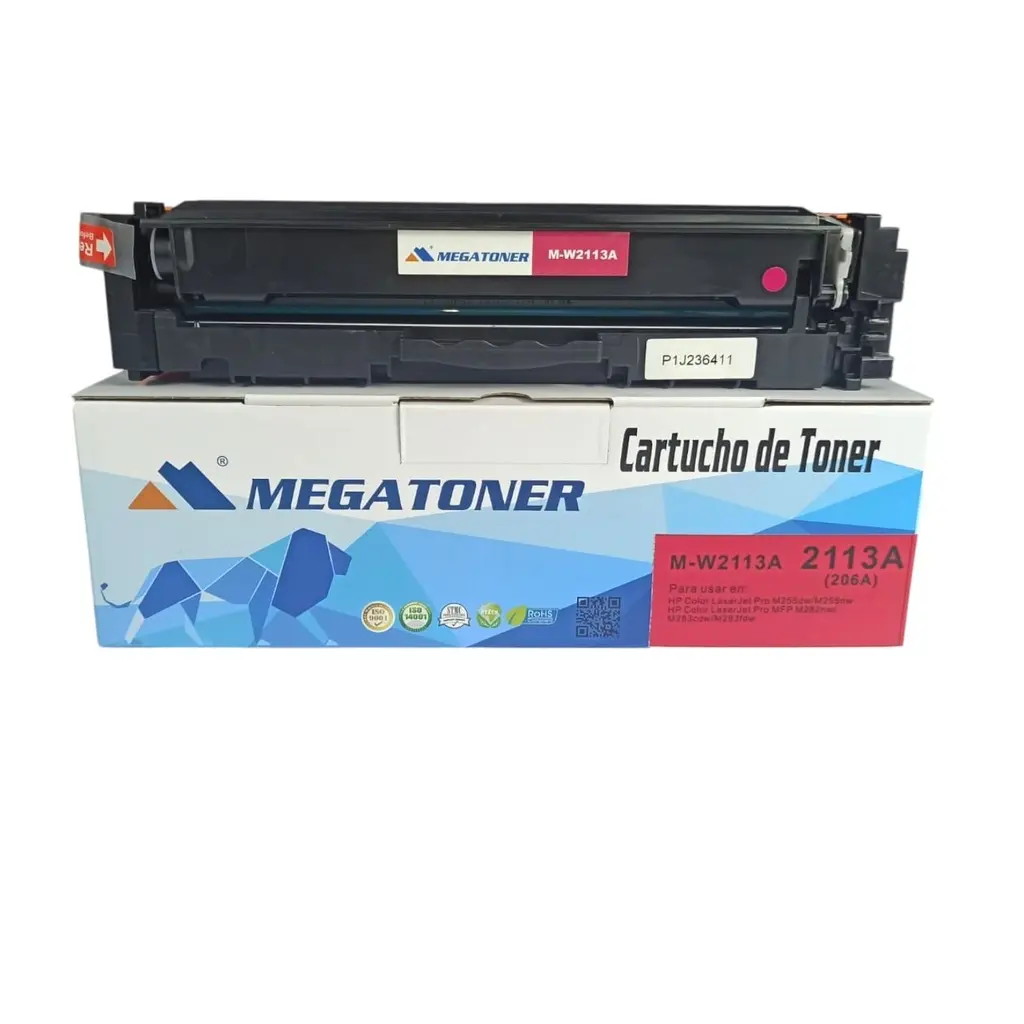 [121194] Tóner HP 206A Magenta sin chip W2113A Compatible con HP M255, M282, M283 | Megatoner