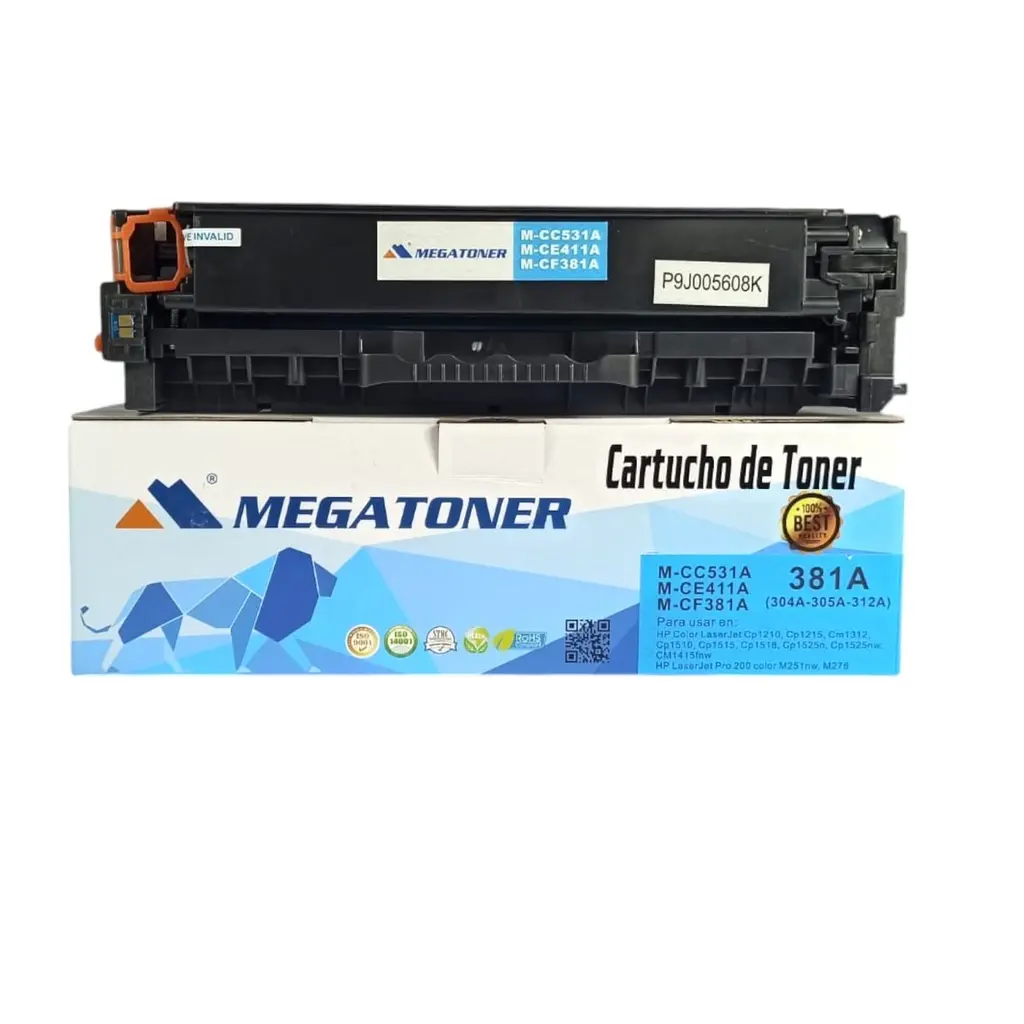 Tóner HP 304A (M-CC530A) Compatible con HP Color LaserJet CP2025, CP2025dn, CM2320nf | Megatoner