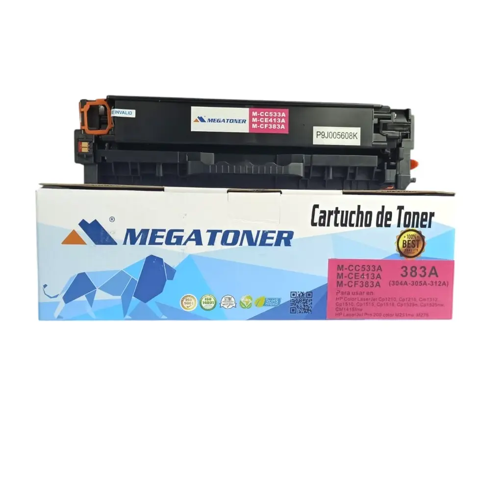 [121233] Tóner HP 312X Magenta CF380X Compatible con HP CP2020, CP2024, CP2025, CP2026, CP2027, CM2320, M2320, 300 M351a, 300 M375nw, M451 | Megatoner