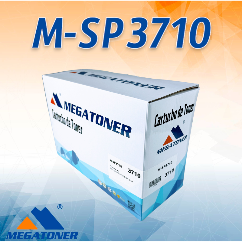 Cartucho de Tóner MEGATONER M-SP3710X (10k) Compatible con Ricoh (SP 3710) Alto Rendimiento