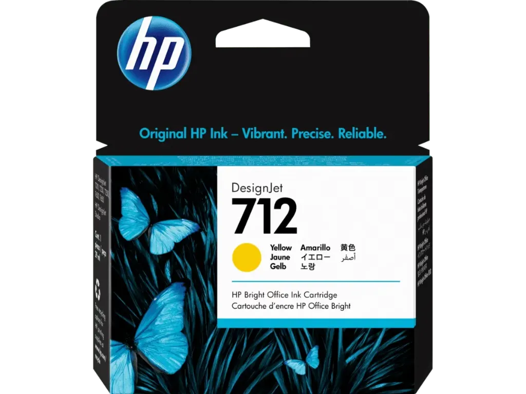 [211127] Cartucho de Tinta HP 712 Amarillo (3ED69A) | Original