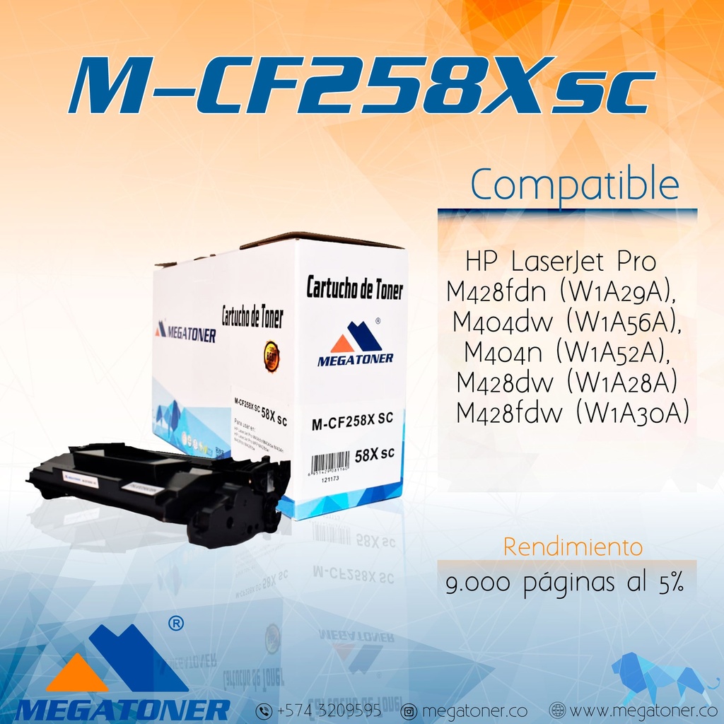 MEGATONER M-CF258X (58X) Con Chip