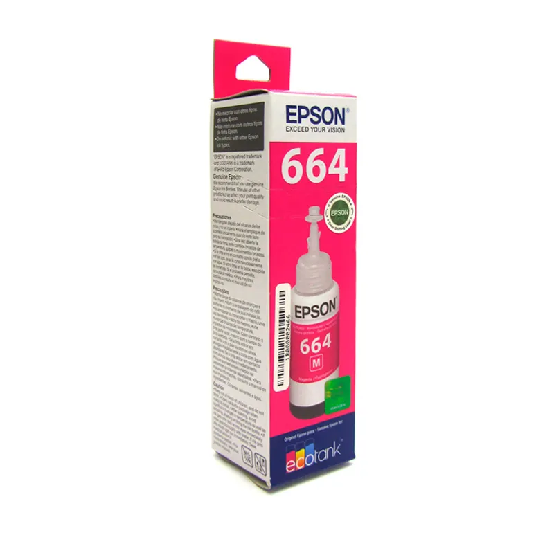 Botella de Tinta Epson 664 Magenta T664320 70 ml L120 L220 L310 L350 | Original