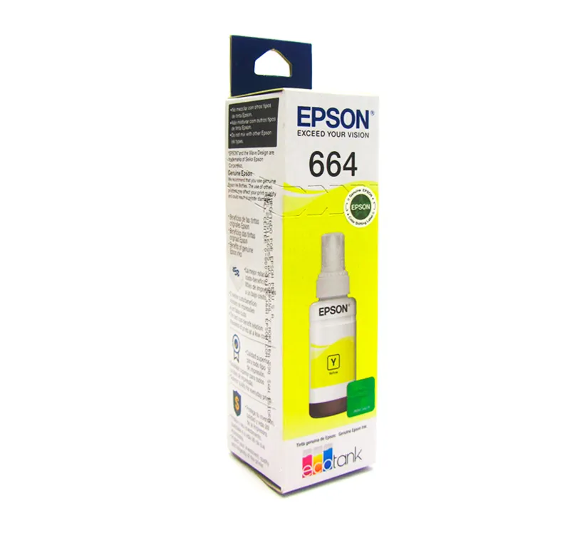 Botella de Tinta Epson 664 Amarillo T664420 70 ml  L120 L220 L310 L350 | Original