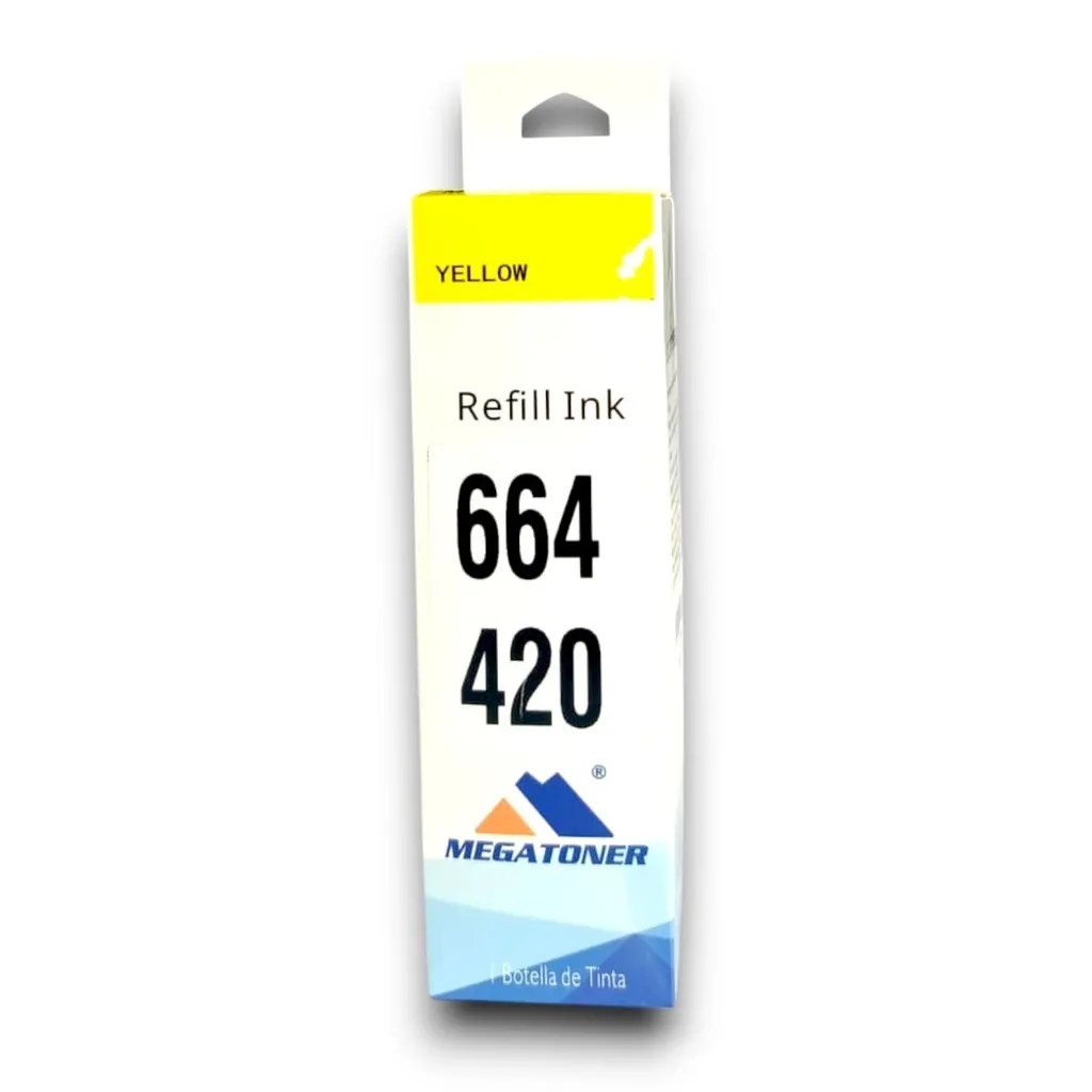 Botella de Tinta Epson 664 Amarillo T664420 Compatible con Epson L355 L575 L120 | Megatoner
