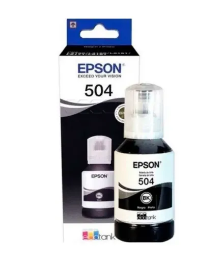 Botella de Tinta Epson 504 Negro T504120 | Original