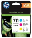 Cartucho de Tinta HP 711A Pack Tricolor (CZ133A) | Original