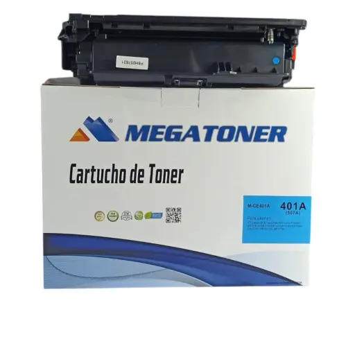 Tóner HP 507A Cian CE401A Compatible con HP 500 M551 | Megatoner